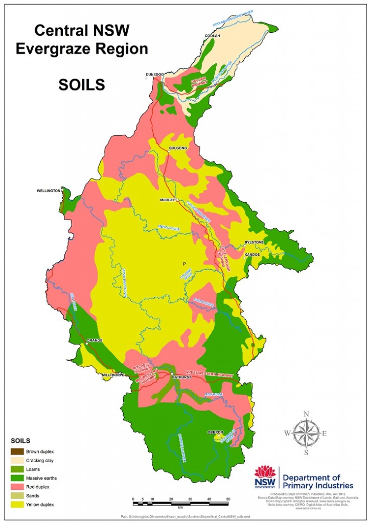 Figure 1. Soils of the Central Tablelands NSW region